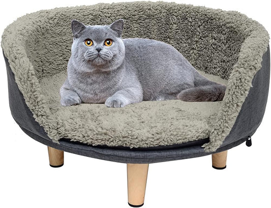 Cat Bed,Elevated Cat Bed Cat Sofa Elevated Pet Bed Pet Sofa Raised Cat Bed,Warm and Cozy Very Suitable for Kittens or Small Pet,Removable and Easy to Clean