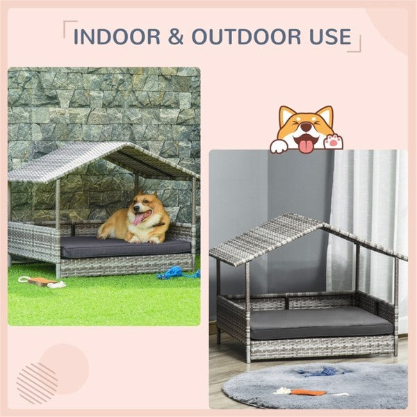 Dog Bed, Rattan Pet Sofa, Dog Tent