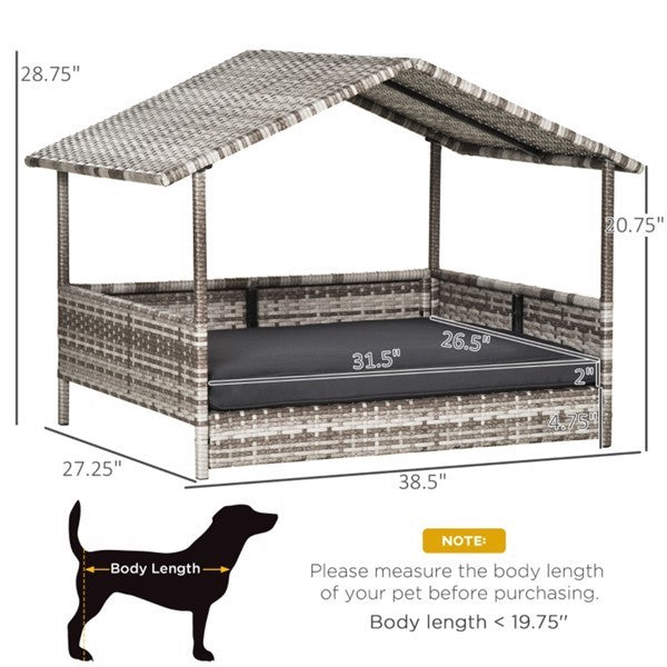 Dog Bed, Rattan Pet Sofa, Dog Tent