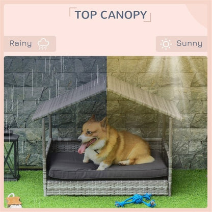 Dog Bed, Rattan Pet Sofa, Dog Tent